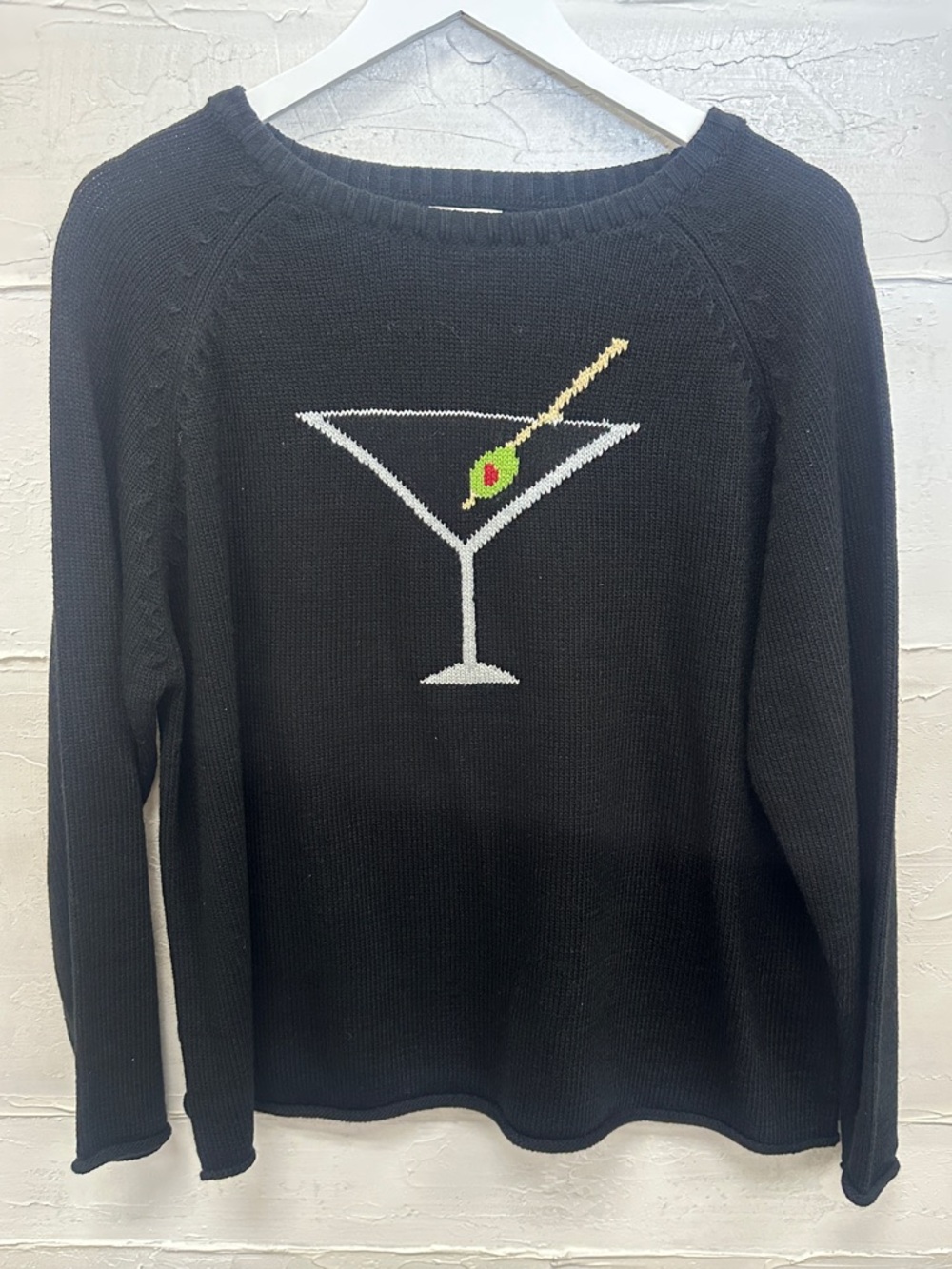 New w tags. Pink Pineapple martini sweater. Size medium large. M/L